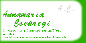 annamaria csepregi business card